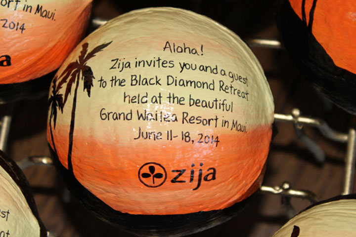 Incentive awards coconut for the annual sales conference